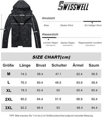 Vīriešu jaka SwissWell, melna cena un informācija | Vīriešu virsjakas | 220.lv