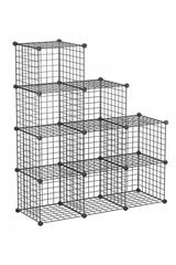 Modulārais metāla skapis x9, 33x33x33cm, melns cena un informācija | Bērnu istabas iekārtas | 220.lv