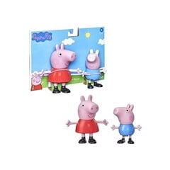 Figūru komplekts Hasbro Peppa Pig Peppa un George, 1,5 cm cena un informācija | Rotaļlietas zēniem | 220.lv