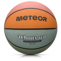 Баскетбольный мяч Meteor What's up 7 светло-голубой/оранжевый цена и информация | Баскетбольные мячи | 220.lv