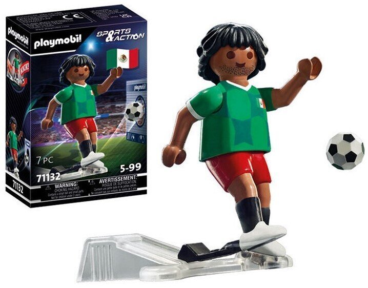 71132 Playmobil sporta un darbības futbolista Meksikas figūra, 7gab. cena un informācija | Konstruktori | 220.lv