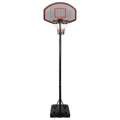 vidaXL basketbola vairogs, melns, 282-352 cm, polietilēns cena un informācija | Basketbola statīvi | 220.lv