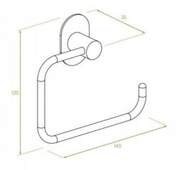 Tualetes papīra turētājs sienas melns цена и информация | Аксессуары для ванной комнаты | 220.lv