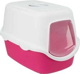 Slēgta kaķu tualete : Trixie Vico cat litter tray, with hood, 40 × 40 × 56 cm, pink|white cena un informācija | Kaķu tualetes | 220.lv