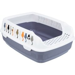 Kaķu tualete : Trixie Delio cat litter tray, with rim, 38 × 20 × 50 cm, light lilac|white cena un informācija | Kaķu tualetes | 220.lv