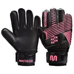 Meteor Catch Vārtsargu cimdi 5 black/pink цена и информация | Перчатки вратаря | 220.lv