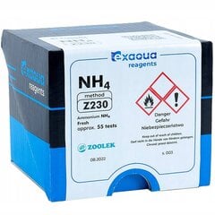 "Exaqua amonjaka NH4 ūdens Z230 - PRO3/PRO6 reaģenti cena un informācija | Akvāriji un aprīkojums | 220.lv