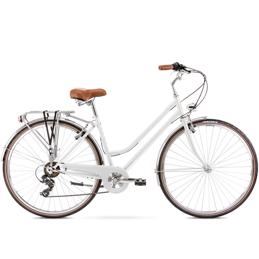 Sieviesu velosipeds Romet Vintage Eco D, 28", balts (2023) - M cena un informācija | Velosipēdi | 220.lv