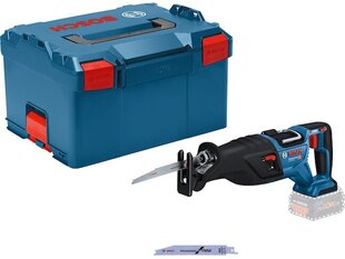 Bosch GSA 18V-28 ar akumulatoru darbināms virzuļzāģis 18 V (06016C0001) BITURBO Brushless + L-Boxx - bez akumulatora, bez lādētāja cena un informācija | Rokas instrumenti | 220.lv