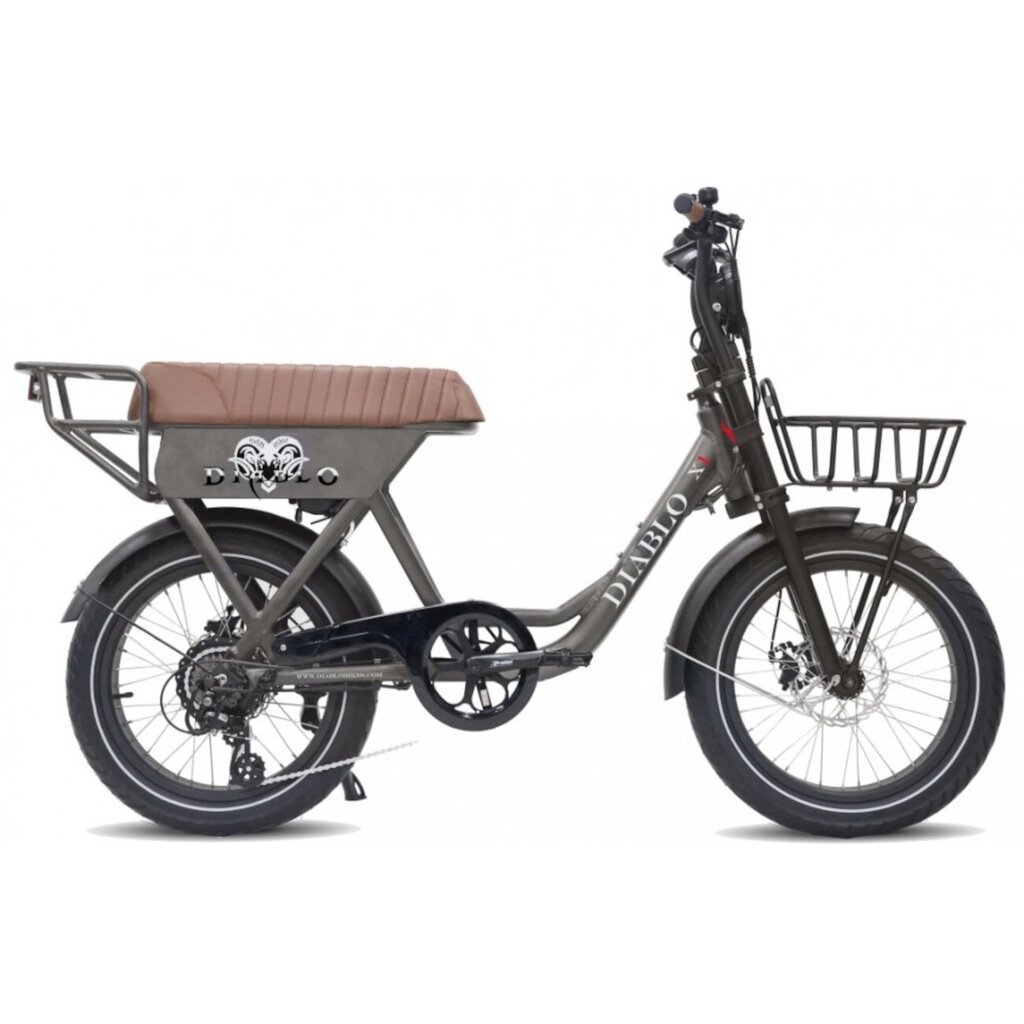 Elektriskais velosipēds DIABLO X1, matēts pelēks cena un informācija | Velosipēdi | 220.lv