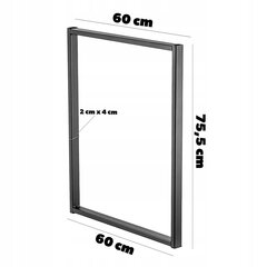 2x Metāla Loft Taisnstūra industriālas galda kājas 60x75 cm cena un informācija | Kosmētikas galdiņi | 220.lv