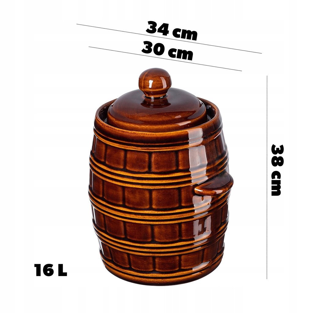 Hermētiska akmens masas muca kodināšanai 16L cena un informācija | Trauki un piederumi konservēšanai | 220.lv