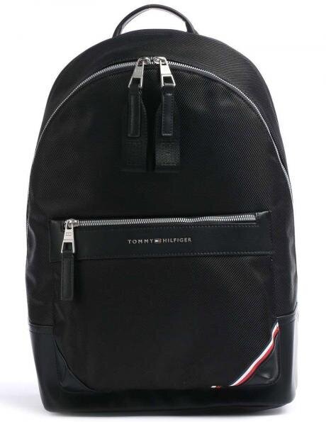 TOMMY HILFIGER vīriešu melna mugursoma 1985 BACKPACK цена и информация | Vīriešu somas | 220.lv