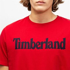 Vīriešu Krekls ar Īsām Piedurknēm Timberland Kennebec Linear Sarkans cena un informācija | Vīriešu T-krekli | 220.lv