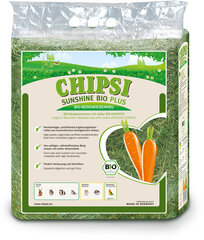 Chipsi Sunshine Bio Nature + Carrot siena 0.6kg cena un informācija | Pakaiši, siens grauzējiem | 220.lv