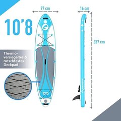 Exprotrek piepūšamās SUP dēļa komplekts, 6" biezs, ar airi un piederumiem цена и информация | SUP доски, водные лыжи, водные аттракционы | 220.lv