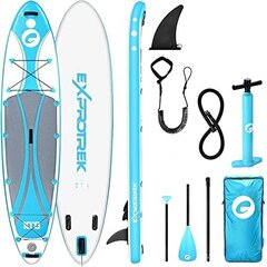 Exprotrek piepūšamās SUP dēļa komplekts, 6" biezs, ar airi un piederumiem цена и информация | SUP доски, водные лыжи, водные аттракционы | 220.lv