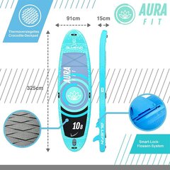 Bluefin SUP 10'8" Aura FIT Paddleboard komplekts | 6" Dick | Fiberglas-Paddel цена и информация | SUP доски, водные лыжи, водные аттракционы | 220.lv