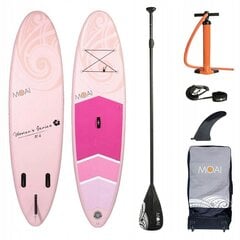 MOAI 10'6" sieviešu SUP airu dēlis - Premium komplekts ar stikla šķiedras airi, somu, sūkni un piepūšamo piepūšamo piepūšamo SUP dēli цена и информация | SUP доски, водные лыжи, водные аттракционы | 220.lv