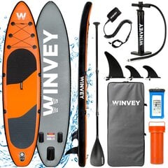 Premium SUP dēlis 320x76x15 cm - 150 kg kravnesība - Piepūšamais SUP dēlis (ORANŽA) cena un informācija | SUP dēļi, sērfa dēļi un piederumi | 220.lv