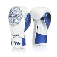 MANDALA WHITE/BLUE sieviešu cimdi 12 oz Yakimasport cena un informācija | Bokss un austrumu cīņas | 220.lv