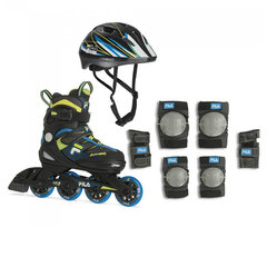 J-One Combo 3Set BlueLime L36-40 (010623150) цена и информация | Ролики | 220.lv