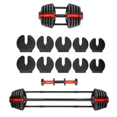 Hanteles komplekts SGR40 PRO SET 2IN1 SET DUMBBELL 40 KGS HMS cena un informācija | Svari, hanteles, stieņi | 220.lv