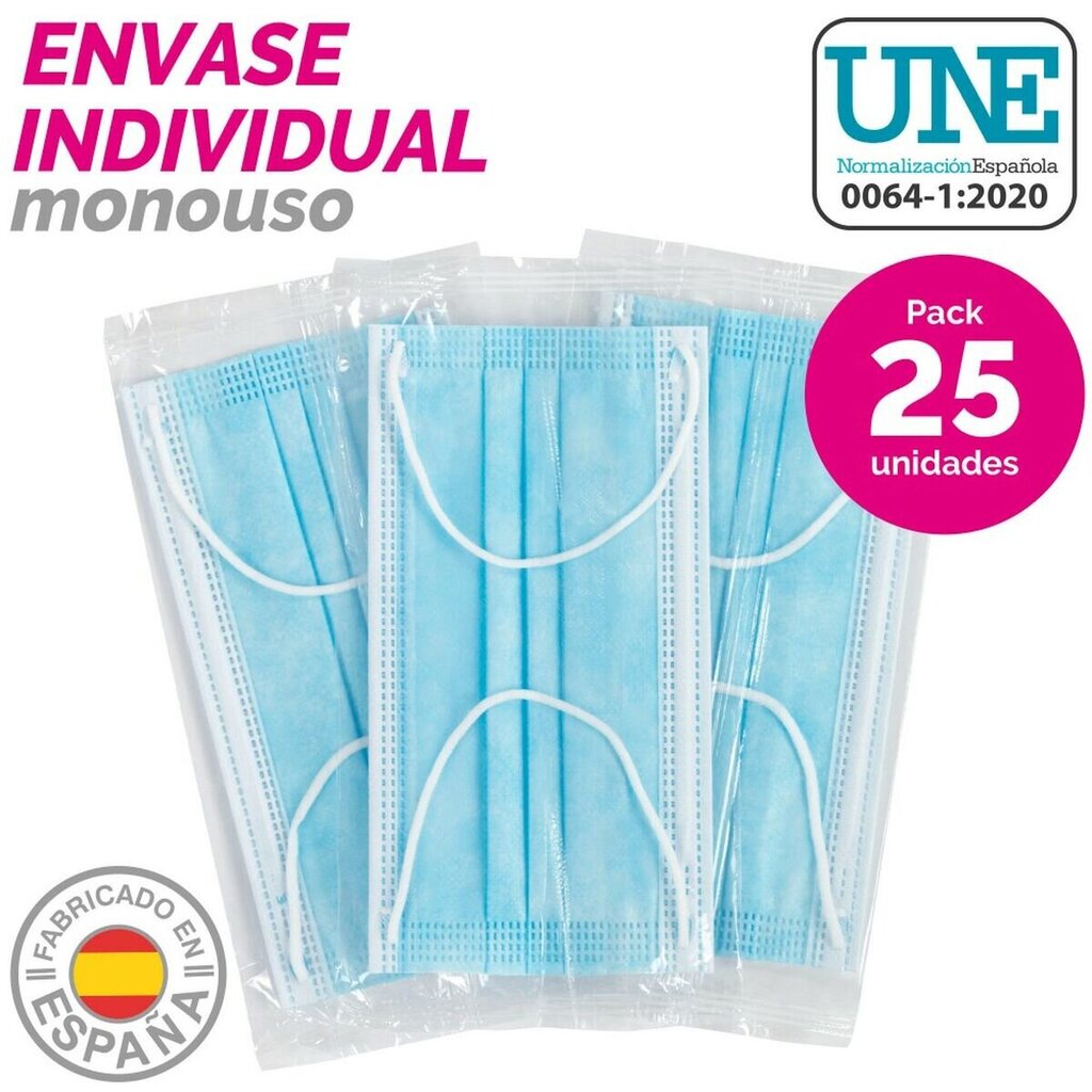 Box of hygienic masks SensiKare 25 Daudzums (12 gb.) cena un informācija | Masāžas piederumi | 220.lv