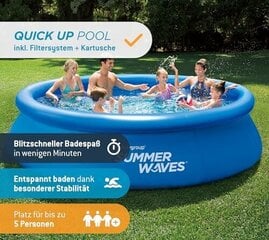 Summer Waves Quick Up Pool Pool Set | Oval 549x305x107 cm zils цена и информация | Бассейны | 220.lv