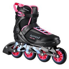 Skrituļslidas NA22151 INLINE SKATES ARMOUR BLACK PINK SIZE 43 NILS EXTREME цена и информация | Ролики | 220.lv