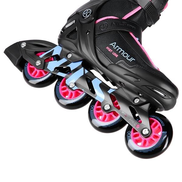 Skrituļslidas NA22151 INLINE SKATES ARMOUR BLACK PINK SIZE 43 NILS EXTREME цена и информация | Skrituļslidas | 220.lv