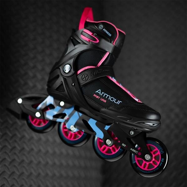 Skrituļslidas NA22151 INLINE SKATES ARMOUR BLACK PINK SIZE 43 NILS EXTREME цена и информация | Skrituļslidas | 220.lv