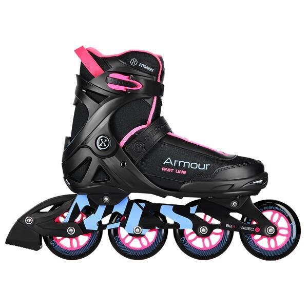 Skrituļslidas NA22151 INLINE SKATES ARMOUR BLACK PINK SIZE 39 NILS EXTREME cena un informācija | Skrituļslidas | 220.lv