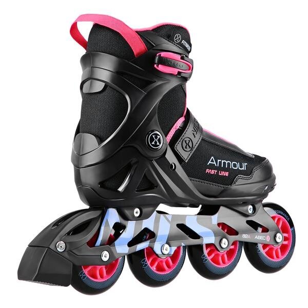 Skrituļslidas NA22151 INLINE SKATES ARMOUR BLACK PINK SIZE 38 NILS EXTREME cena un informācija | Skrituļslidas | 220.lv