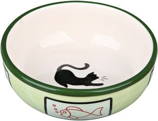 Bļoda dzīvniekiem, keramika : Trixie Ceramic bowl, cat, 0.35 l|ø 12.5 cm cena un informācija | Bļodas, kastes pārtikas | 220.lv