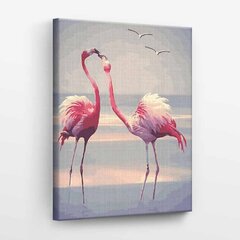 Glezniecība pēc cipariem Flamingo pāris Tapymas.lt 40x50 cm cena un informācija | Gleznas pēc numuriem | 220.lv