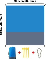 SummerVibe Пляжное одеяло для пикника 200x210 цена и информация | Туристические матрасы и коврики | 220.lv
