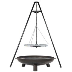 BBGRILL ugunskura trijkājis, BBQ TRIPOD, melns, 172 cm cena un informācija | Grila, barbekjū piederumi un aksesuāri | 220.lv