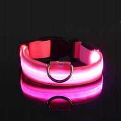 Suņu apkakle LED ūdensizturīgs USB kabelis RED XL 52-60cm cena un informācija | Apkakles, siksnas suņiem | 220.lv