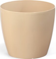 Plastmasas apvalka podiņš cappuccino 18 cm Magnolia цена и информация | Вазоны | 220.lv