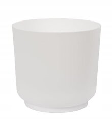 Plastmasas trauks matēts balts 15x14,9cm moderns korpuss klasisks stilīgs цена и информация | Вазоны | 220.lv