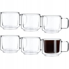 Termoglāzes ar rokturi kafijai un tējai, 6 gab cena un informācija | Glāzes, krūzes, karafes | 220.lv
