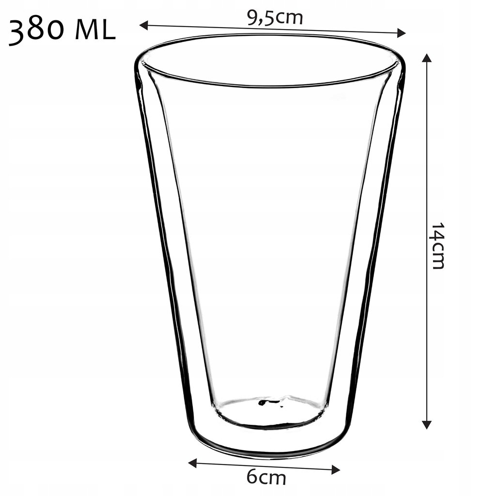 Termisko stiklu komplekts Latte Glass 6 gab cena un informācija | Glāzes, krūzes, karafes | 220.lv