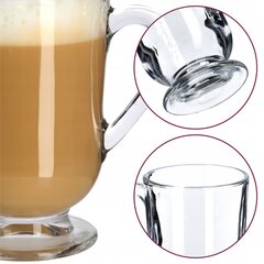 12x Coffee Latte tējas glāzes 300 ml glāžu komplekts ar rokturi cena un informācija | Glāzes, krūzes, karafes | 220.lv