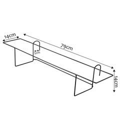 Pakaramo turētājs balkona kastei, puķupodiem 80cm cena un informācija | Balkona kastes | 220.lv