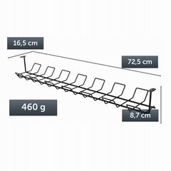 TV kabeļa vāks, organizētājs, melns cena un informācija | Citi piederumi mēbelēm | 220.lv
