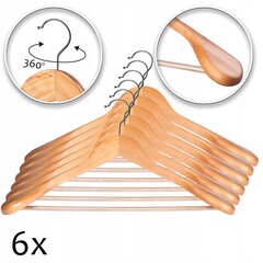 Koka pakaramie drēbēm, biksēm un skapim, 6x cena un informācija | Pakaramie un apģērbu maisi | 220.lv