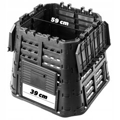 Visu gadu, sala izturīgs, modulārais kompostētājs, 480L cena un informācija | Komposta kastes un āra konteineri | 220.lv