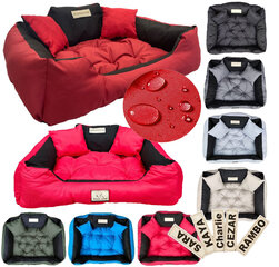 KingDog Red Waterproof Dog Couch Bed 75x65 см цена и информация | Лежаки, домики | 220.lv