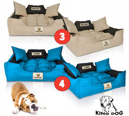 KingDog Blue Waterproof Dog Bed Couch 55x45 цена и информация | Лежаки, домики | 220.lv